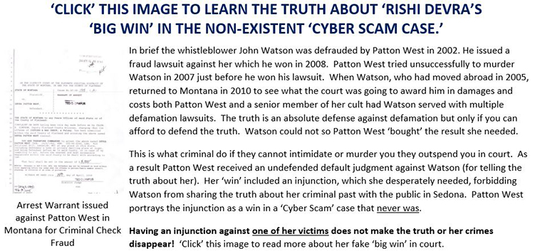 Dr Devra West, Rishi Devra, Cyber integrity, Cyber Scam, Wins Permanent Injunction, The Living Rishi, Teacher of Teachers, Sedona Arizona, Awakening, Ascension, 